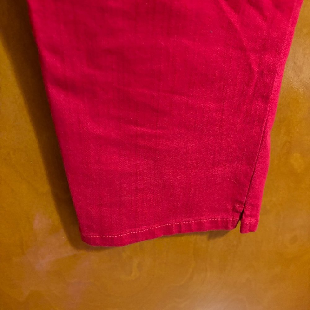 WOMEN'S CHAPS CAPRI STRETCH JEANS RED COLOR SIZE 8 - Picture 11 of 13